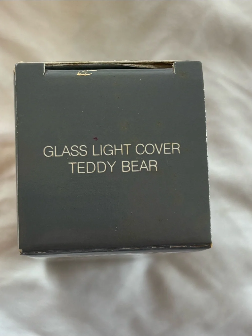 Vintage Avon Red and Green Santa Bear Molded Glass Light Cover-Ornament